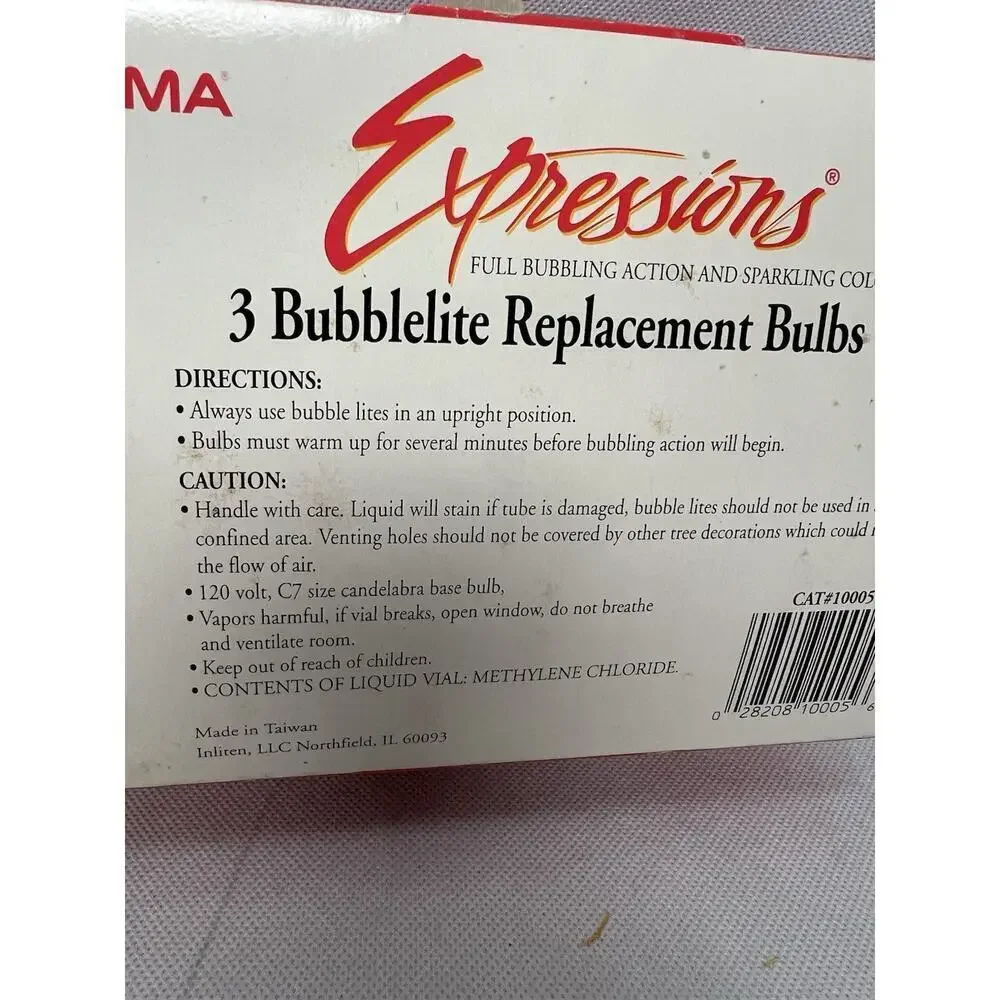 3 Vintage Noma Christmas Bubble Lights Bulbs Tested In New In Original Box Lites